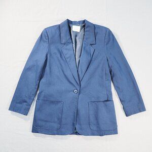 Pendleton Blazer Women 12 Blue Jacket Miss Sophiticates Pockets USA One Button
